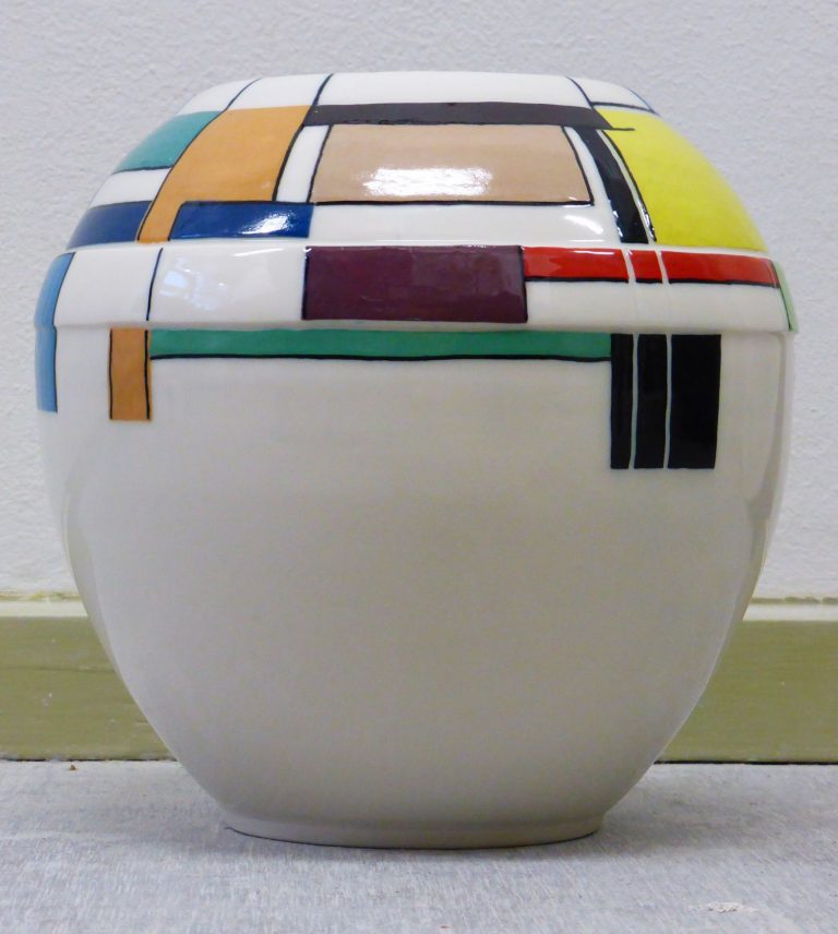 Basalt vazen en schalen porselein Geometrie "Mondriaan"